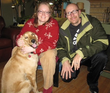 Dixie with her new Mom and Dad!