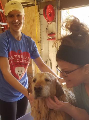 George gets a bath