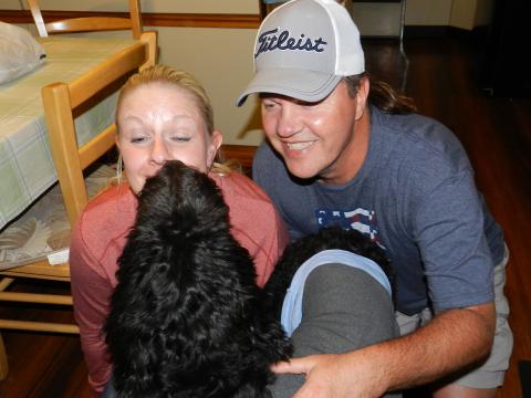 Kisses for her new family